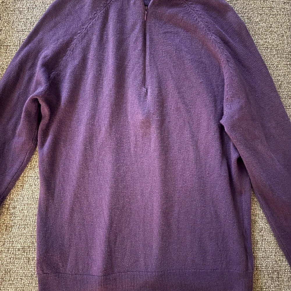 Men's Purple Quarter-Zip Sweater